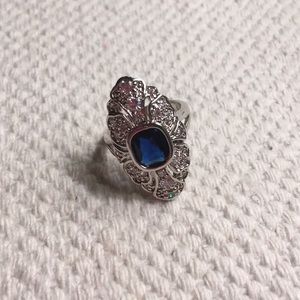 Nolan Miller Silver & Sapphire Ring